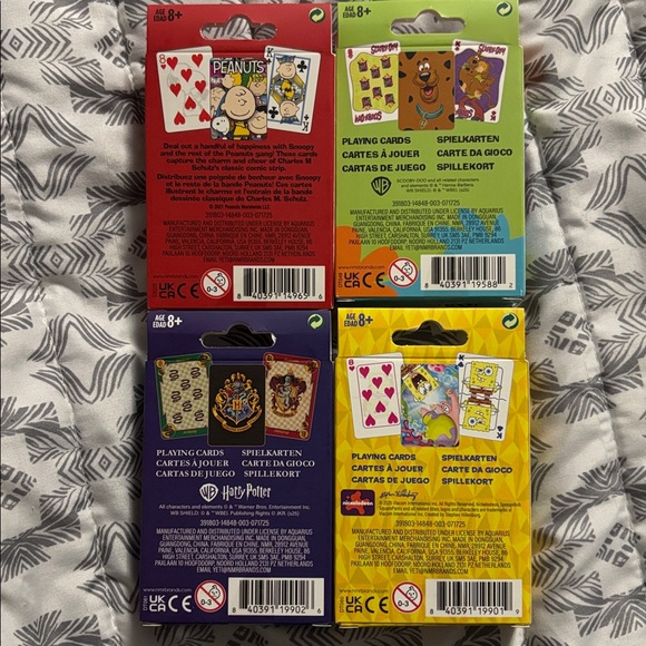 Peanuts, Scooby-Doo, Harry Potter, and SpongeBob SquarePants Playing Cards Set - Picture 6 of 6